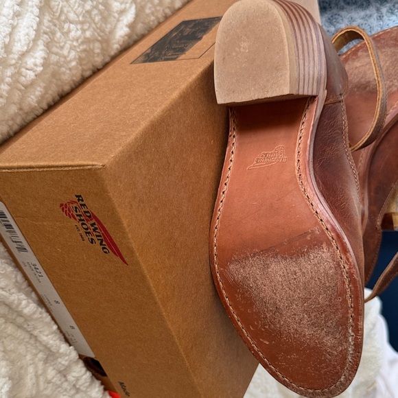 Red Wing Shoes Tan Leather Boots - Picture 2 of 5